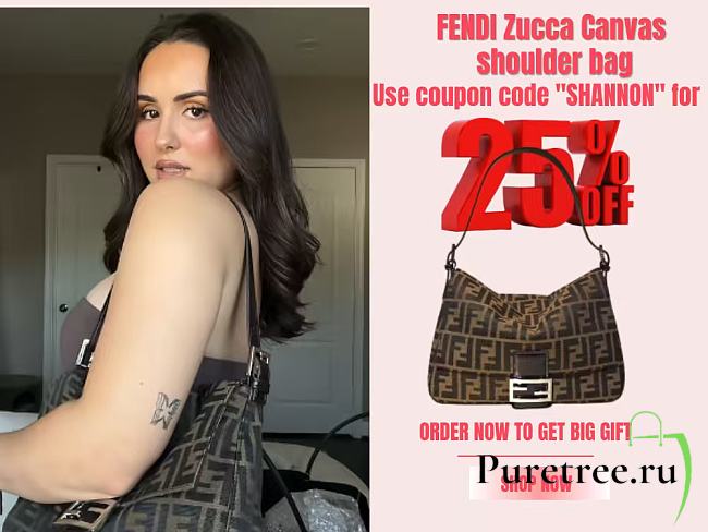 FENDI | Zucca Canvas shoulder bag - 1