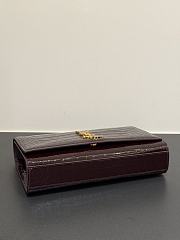 YSL | Saint Laurent Kate Chain Wallet Shiny Dark Burgundy - 2