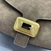 BALENCIAGA | Clicca Shoulder Bag Medium in Muscade Suede Brown - 6