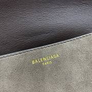BALENCIAGA | Clicca Shoulder Bag Medium in Muscade Suede Brown - 5