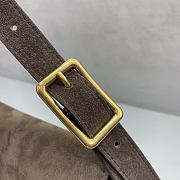 BALENCIAGA | Clicca Shoulder Bag Medium in Muscade Suede Brown - 4