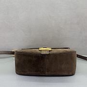 BALENCIAGA | Clicca Shoulder Bag Medium in Muscade Suede Brown - 2