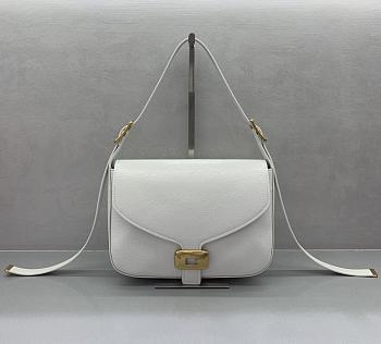 BALENCIAGA | Clicca Shoulder Bag Medium in Muscade White