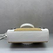 BALENCIAGA | Le City Small raffia shoulder bag in white - 5