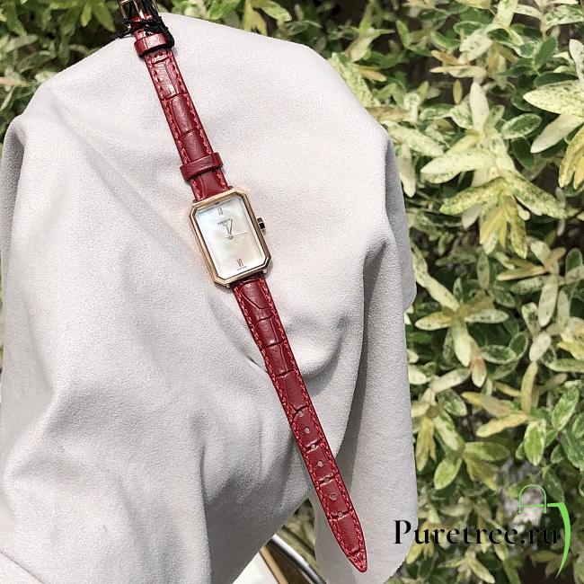 Tissot Red Mother-of-Pearl Watch-White - 1