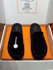 HERMES | Mix mule Alabaster black suede calfskin insole - 6