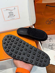 HERMES | Mix mule Alabaster black suede calfskin insole - 5