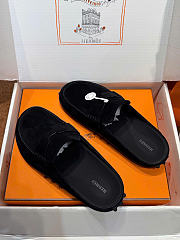 HERMES | Mix mule Alabaster black suede calfskin insole - 3