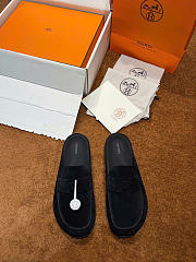 HERMES | Mix mule Alabaster black suede calfskin insole - 2