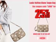 LOUIS VUITTON | Diane Tourterelle Beige Bicolor Monogram Empreinte Leather  - 1