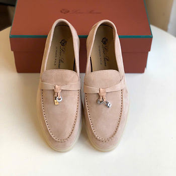 LORO PIANA | Summer Walk Loafers In Blush Suede 