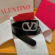 VALENTINO | VLogo Matte Buckle Belt 3cm - 2