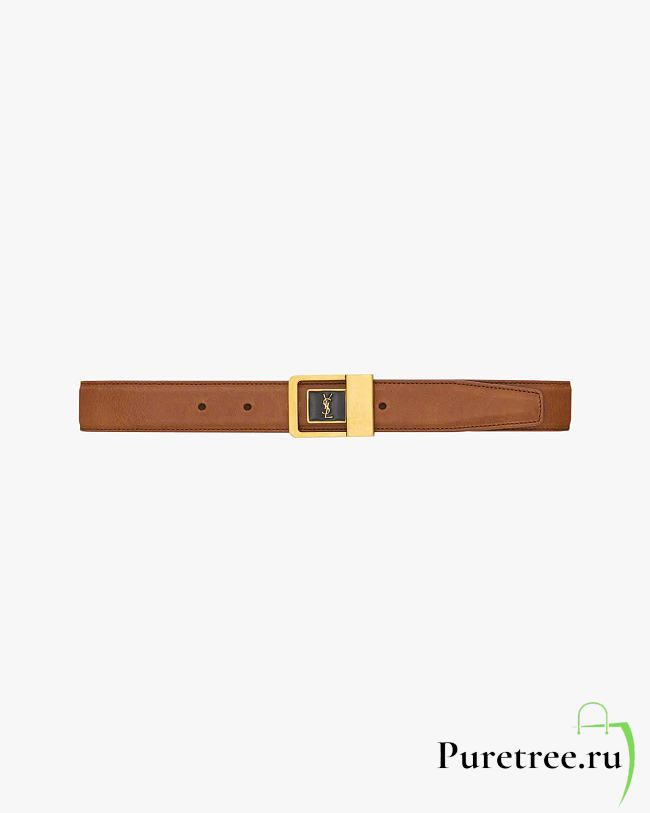 YSL | Buckle belt in leather 3cm - 1