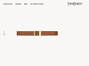YSL | Buckle belt in leather 3cm - 3