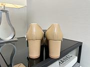 CHANEL | Beige Mary Jane Heels - 4