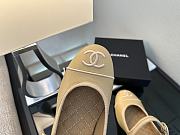 CHANEL | Beige Mary Jane Heels - 2