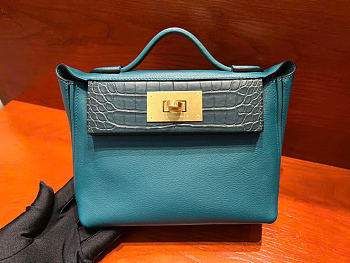 HERMES | 24/24 Bag Vert Bosphore Size 21x17x10.5 cm