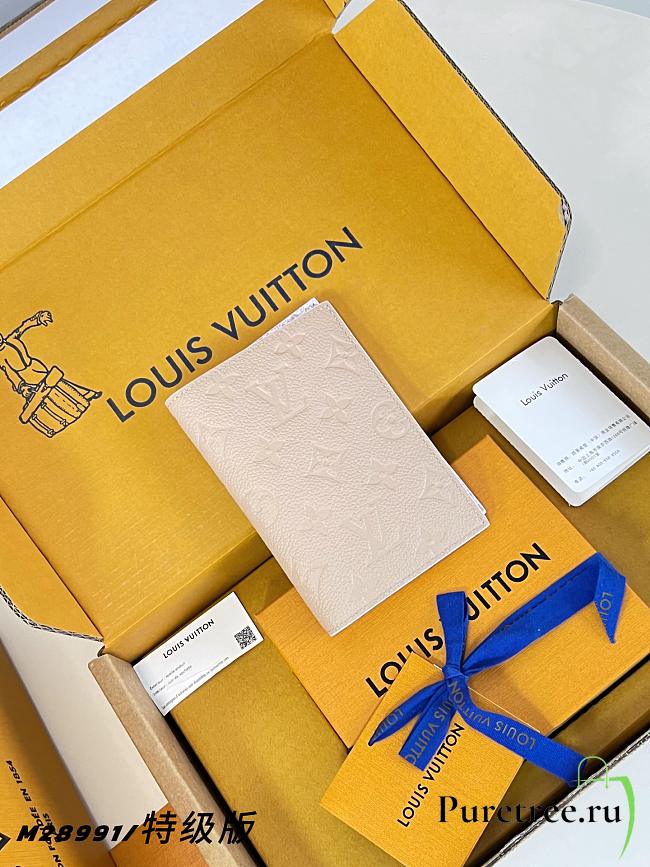 LOUIS VUITTON | Passport Cover Monogram Empreinte Leather Beige - 1