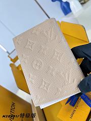 LOUIS VUITTON | Passport Cover Monogram Empreinte Leather Beige - 5