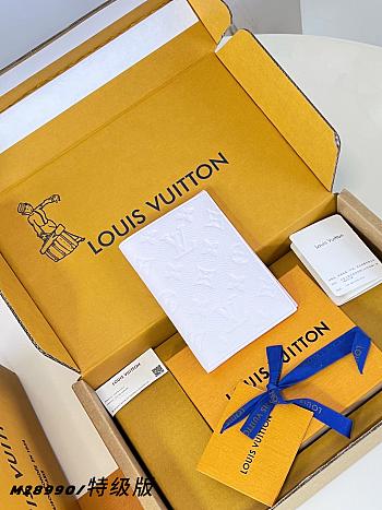 LOUIS VUITTON | Passport Cover Monogram Empreinte Leather White