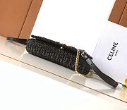 CELINE | Multipochette In Raffia Bag In Black - 4