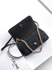 CELINE | Multipochette In Raffia Bag In Black - 2