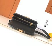CELINE | Teen Nino Bag In Raffia And Calfskin Black - 6