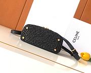 CELINE | Teen Nino Bag In Raffia And Calfskin Black - 3