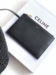 CELINE | Medium Louise Bucket In Raffia And Calfskin In Black - 4