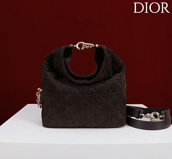 DIOR | De Sol Hobo Bag Suede Dark Chocolate Brown