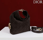DIOR | De Sol Hobo Bag Suede Dark Chocolate Brown - 5