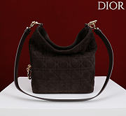 DIOR | De Sol Hobo Bag Suede Dark Chocolate Brown - 2