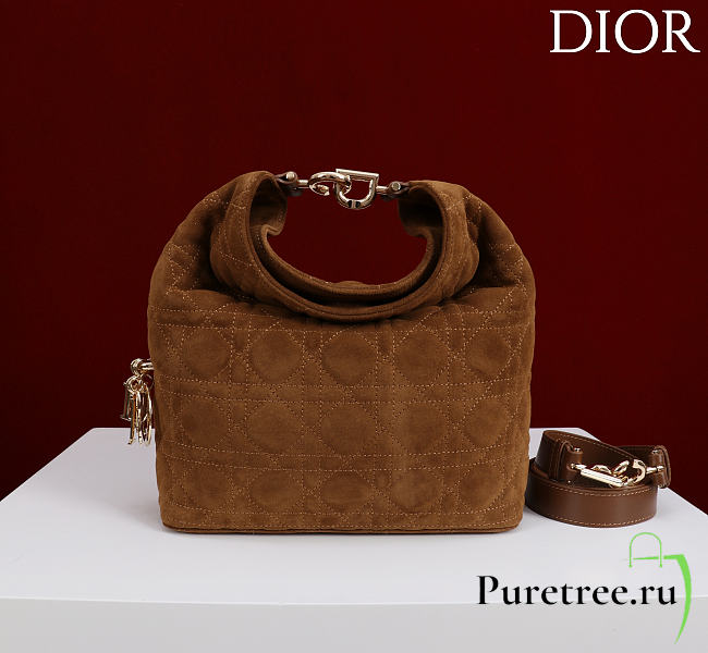 DIOR | De Sol Hobo Bag Suede Brown - 1