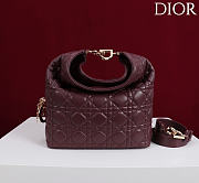 DIOR | De Sol Hobo Bag Leather Burgundy - 1