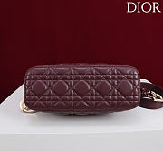 DIOR | De Sol Hobo Bag Leather Burgundy - 5