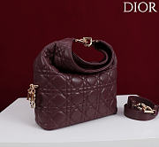 DIOR | De Sol Hobo Bag Leather Burgundy - 4