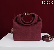 DIOR | De Sol Hobo Bag Suede Burgundy - 1