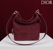 DIOR | De Sol Hobo Bag Suede Burgundy - 6
