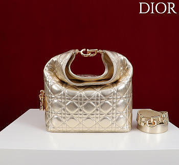 DIOR | De Sol Hobo Bag Leather Metallic Gold-Tone