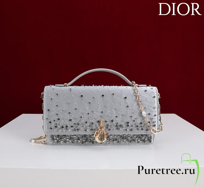 DIOR | Faux Pearl My Dior Mini Lighr Gray - 1