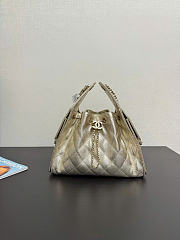 CHANEL |25 Small Metallic Gold Caviar Quilted Bag - 1
