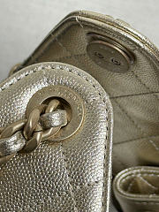 CHANEL |25 Small Metallic Gold Caviar Quilted Bag - 3
