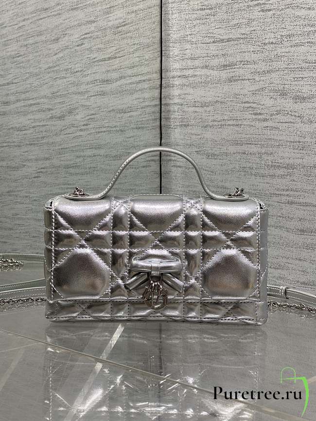 DIOR | My Dior Mini Bag Cannage Lambskin Silver - 1