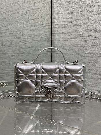 DIOR | My Dior Mini Bag Cannage Lambskin Silver