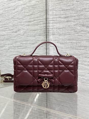 DIOR | My Dior Mini Bag Cannage Lambskin Burgundy