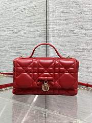 DIOR | My Dior Mini Bag Cannage Lambskin Gold Hardware In Red - 1
