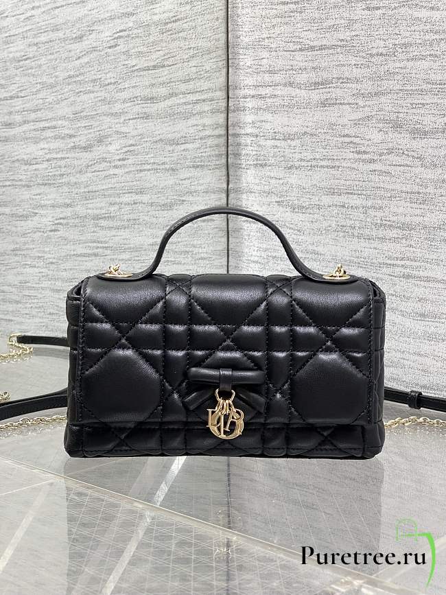 DIOR | My Dior Mini Bag Cannage Lambskin Gold Hardware Black - 1