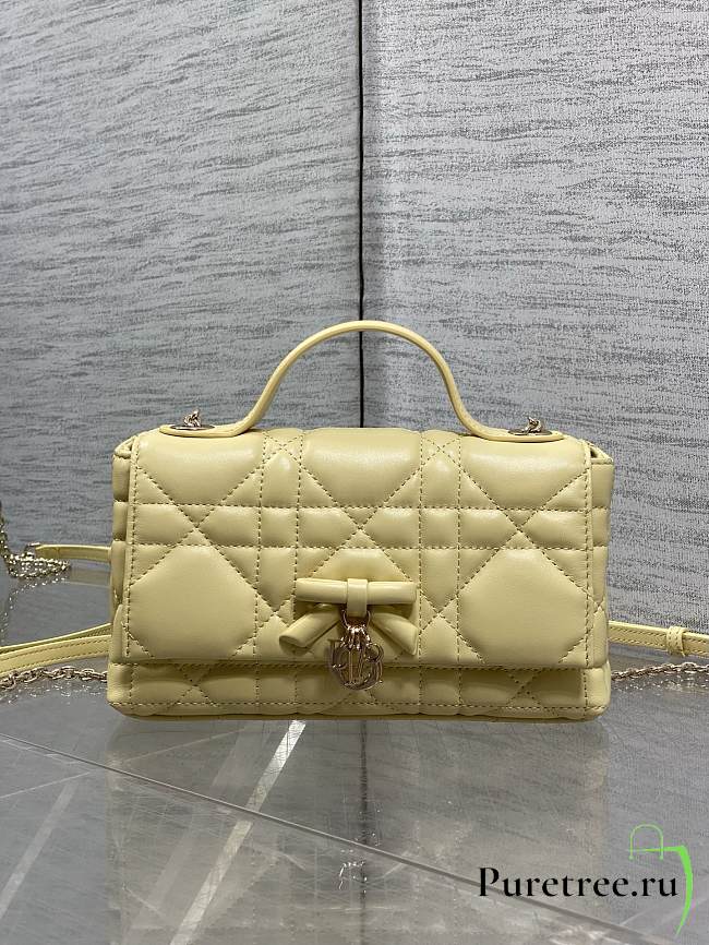 DIOR | My Dior Mini Bag Cannage Lambskin Yellow - 1