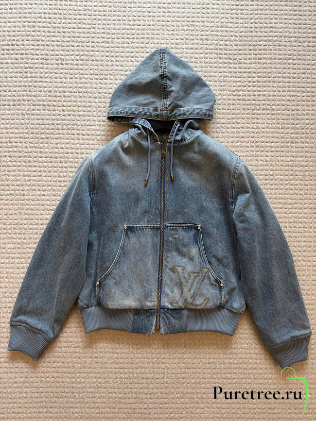 LOUIS VUITTON | Hooded Workwear Denim Blouson - 1