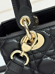 DIOR | Small Lady Dior Bag with Strap Black - 6